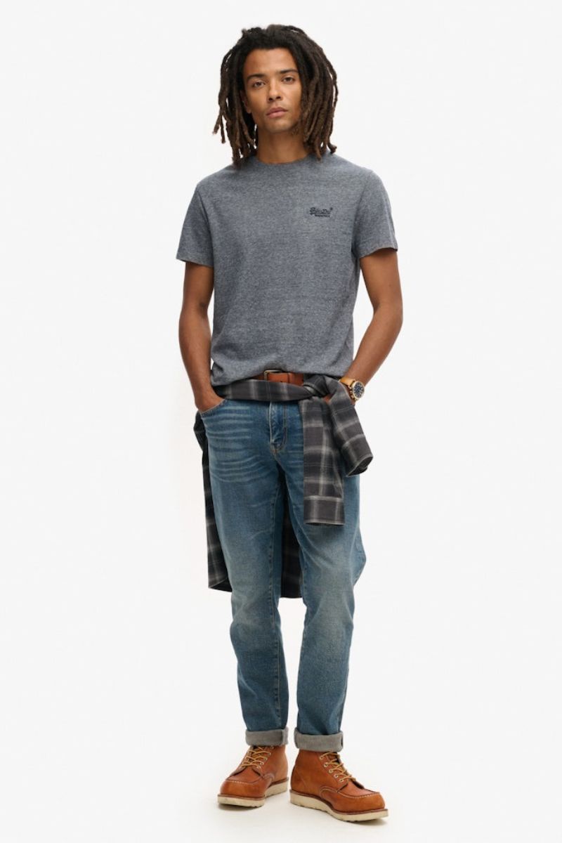 Superdry Essential Logo T-Shirt Navy Grey