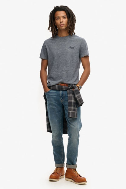 Superdry Essential Logo T-Shirt Navy Grey