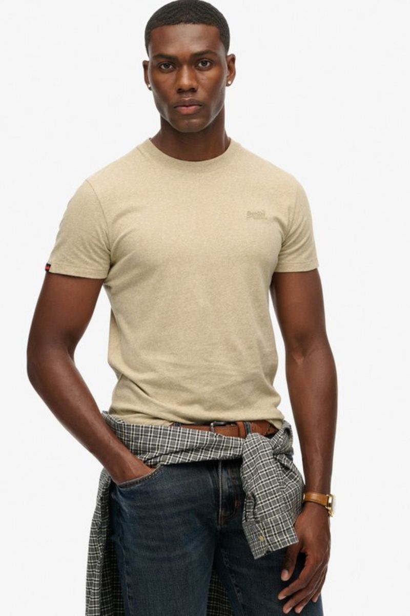 Superdry Essential Logo T-Shirt Tan Brown