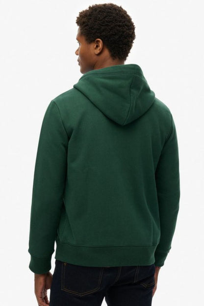 Superdry Ess Logo Zip Hoodie Enamel Green