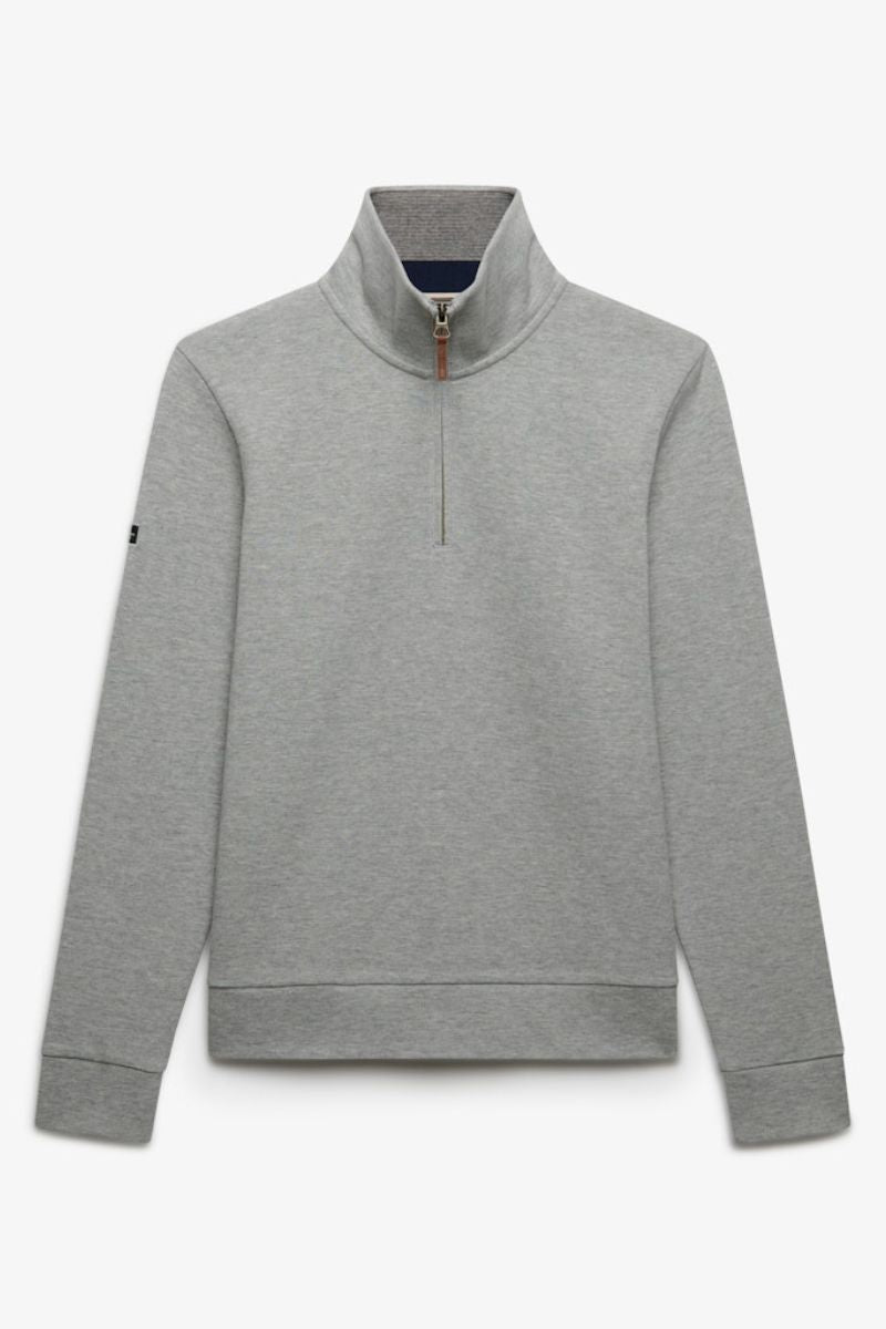 Superdry Essential Pique Half Zip Jumper Grey
