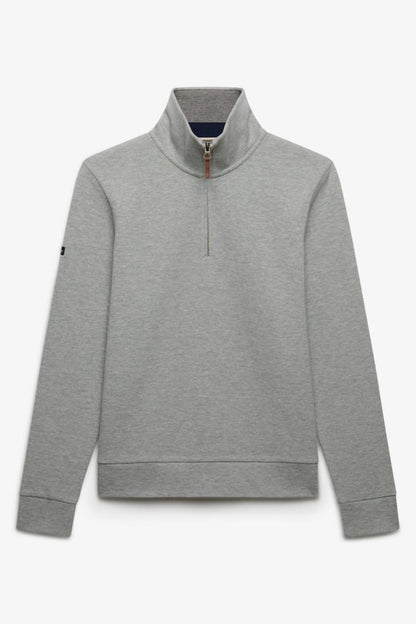 Superdry Essential Pique Half Zip Jumper Grey