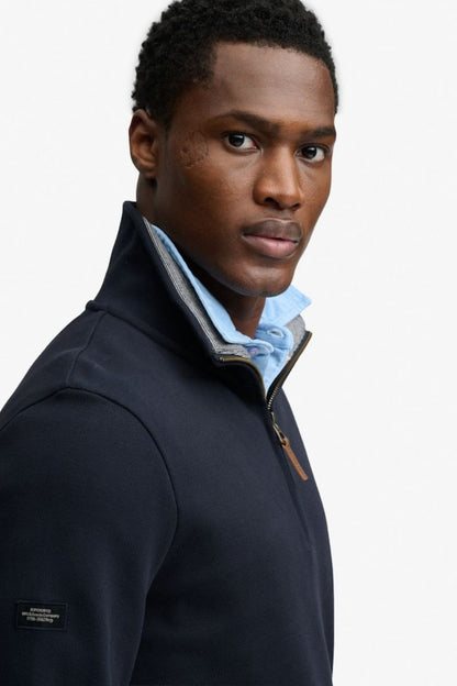 Superdry Essential Pique Half Zip Jumper Navy