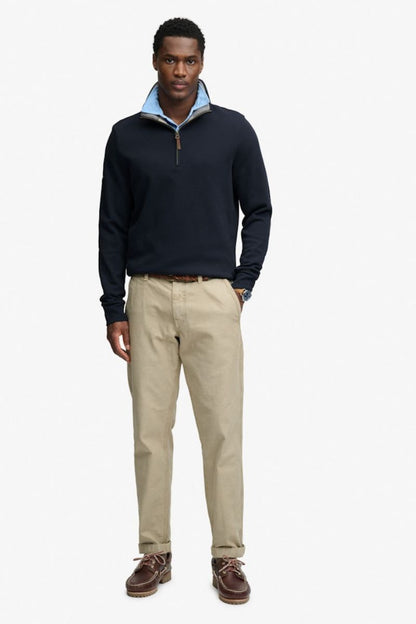 Superdry Essential Pique Half Zip Jumper Navy