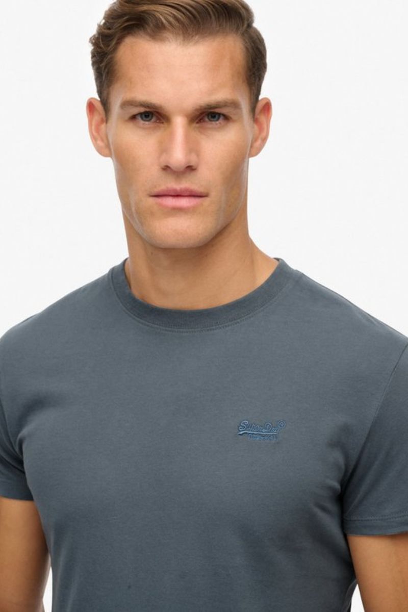 Superdry Essential Logo T-Shirt Stormy Blue