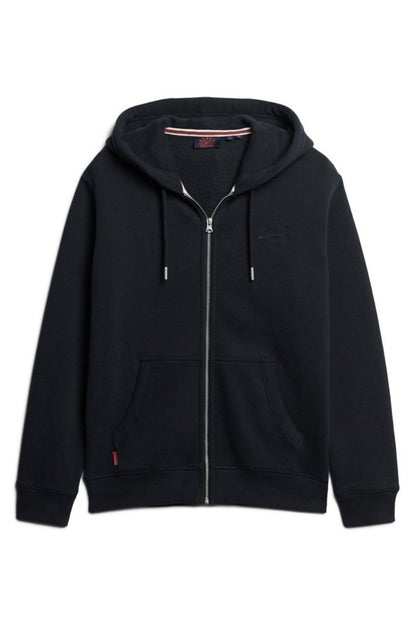 Superdry Logo Zip Hoodie Eclipse