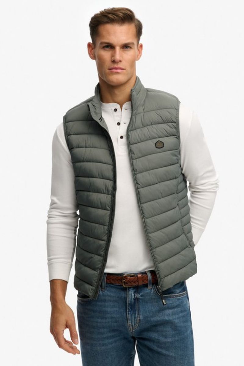Superdry Fuji Lite Padded Gilet Grey