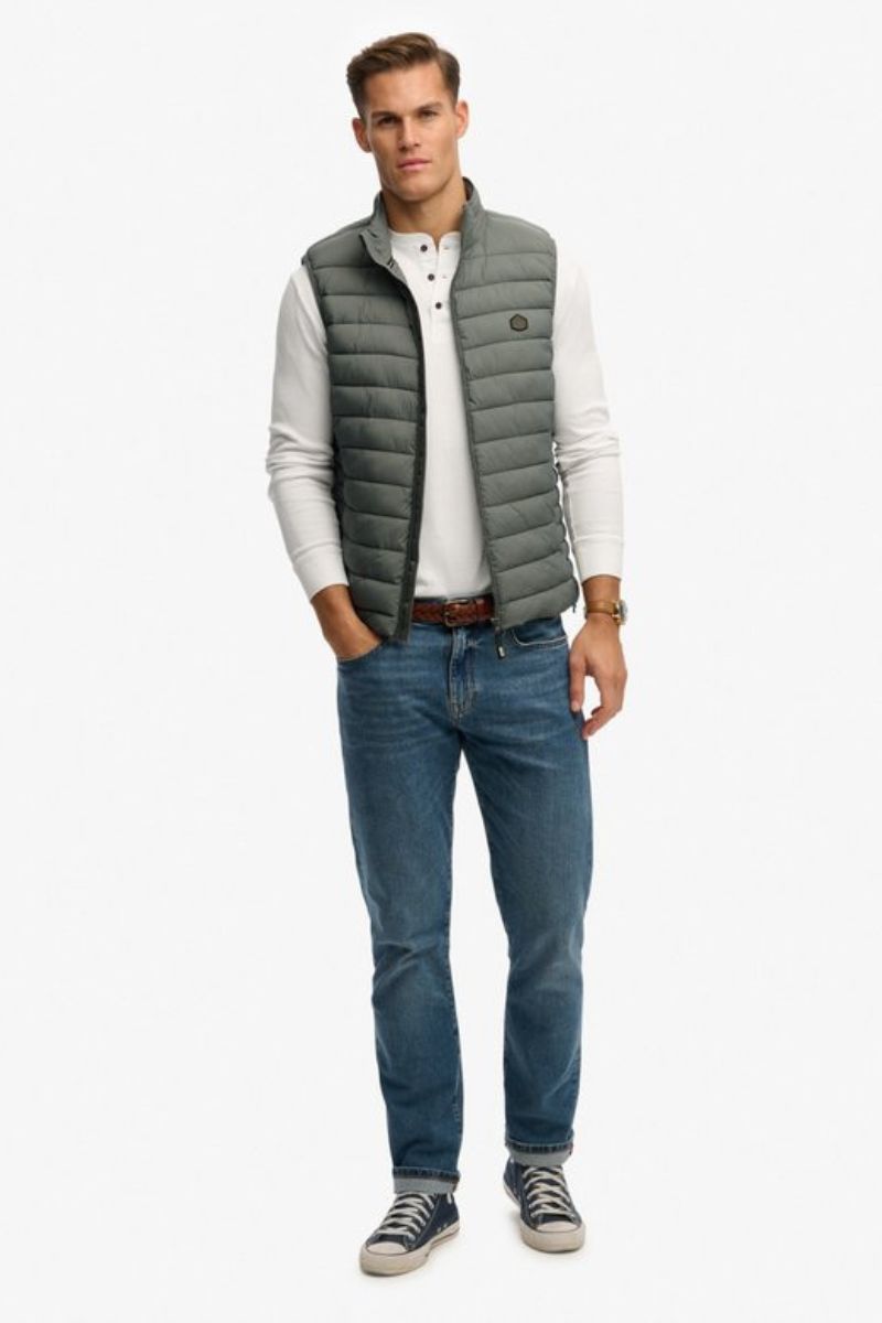 Superdry Fuji Lite Padded Gilet Grey