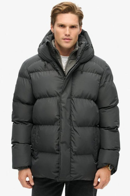 Superdry Hooded Baffle Puffer Ebony