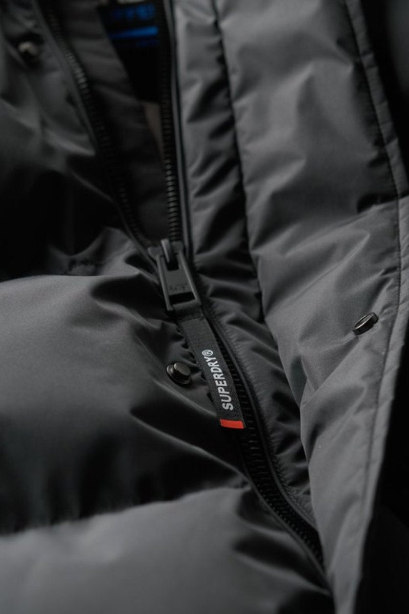 Superdry Hooded Baffle Puffer Ebony