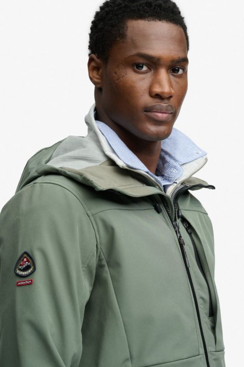 Superdry Hooded Softshell Trekker Green