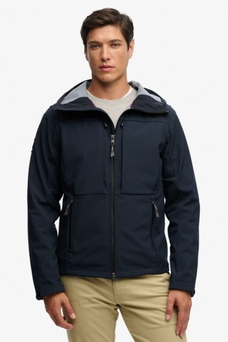 Superdry Hooded Softshell Trekker Navy