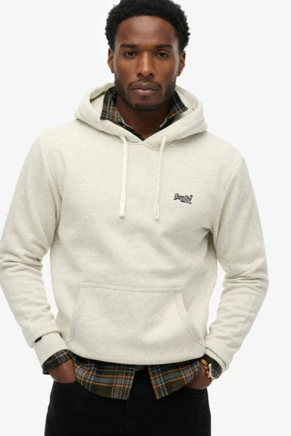 Superdry Essential Logo Classic Hoodie Straw Grey