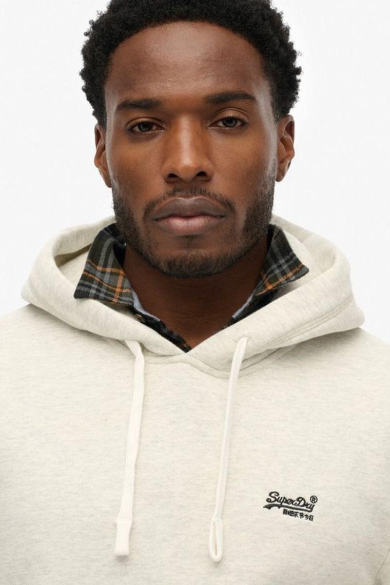 Superdry Essential Logo Classic Hoodie Straw Grey