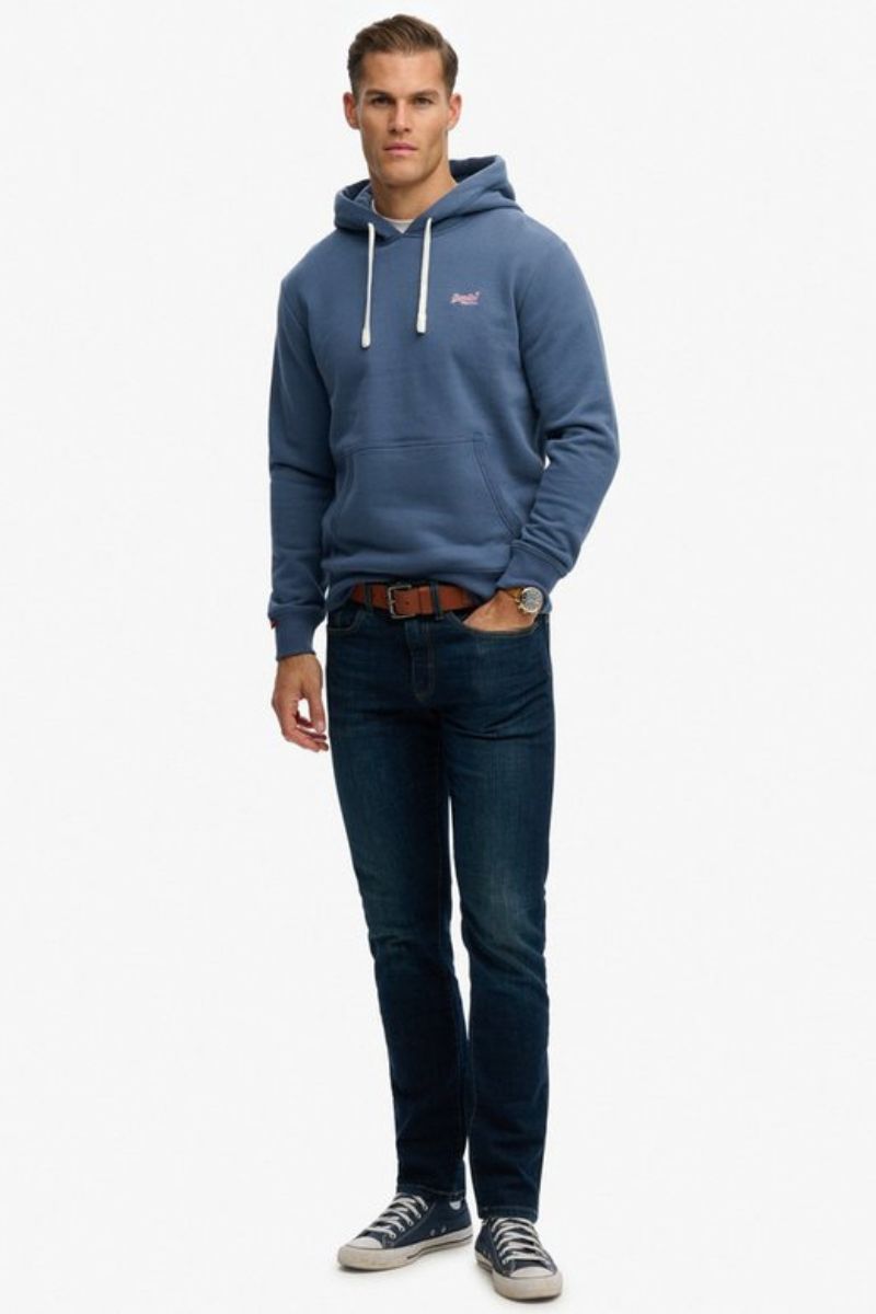 Superdry Essential Logo Classic Hoodie Vintage Indigo