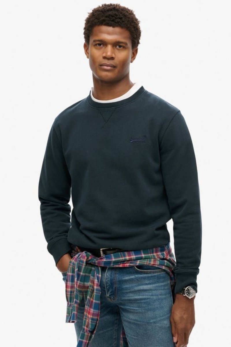 Superdry Essential Logo Crew Sweat Eclipse Navy