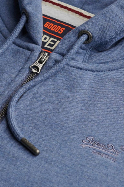 Superdry Essential Logo Zip Hoodie Blue