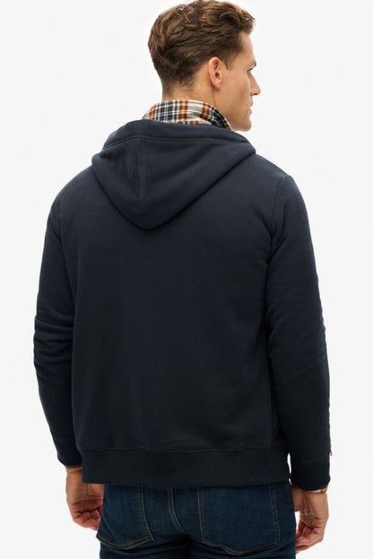 Superdry Essential Logo Zip Hoodie Navy
