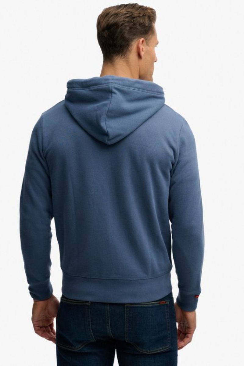 Superdry Essential Logo Zip Hoodie Indigo