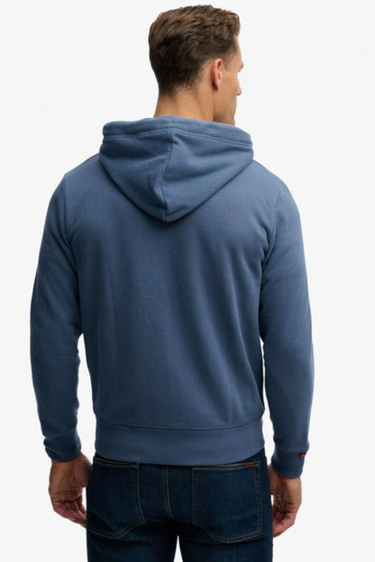 Superdry Essential Logo Zip Hoodie Indigo
