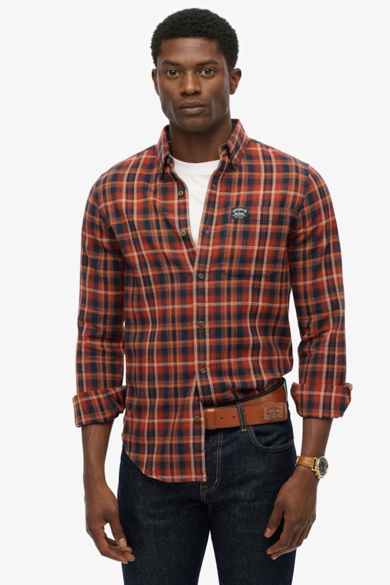 Superdry Cotton Lumberjack Shirt Red