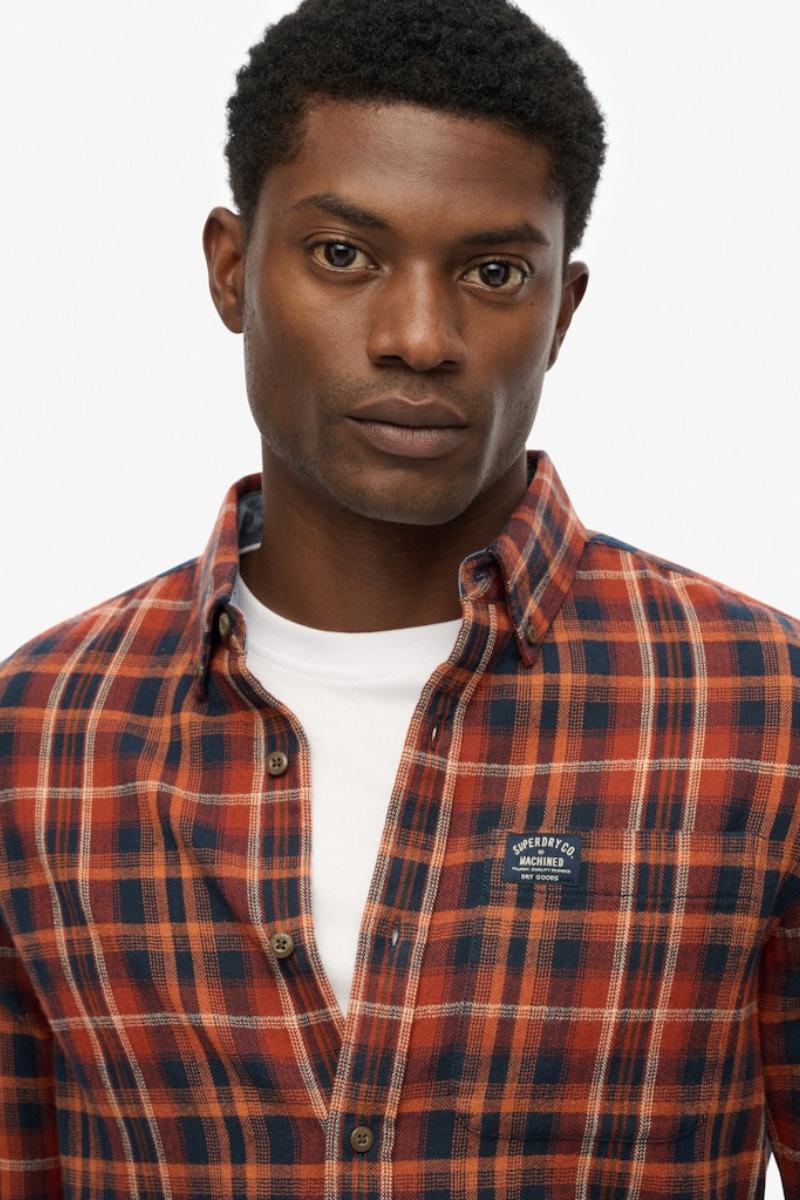 Superdry Cotton Lumberjack Shirt Red