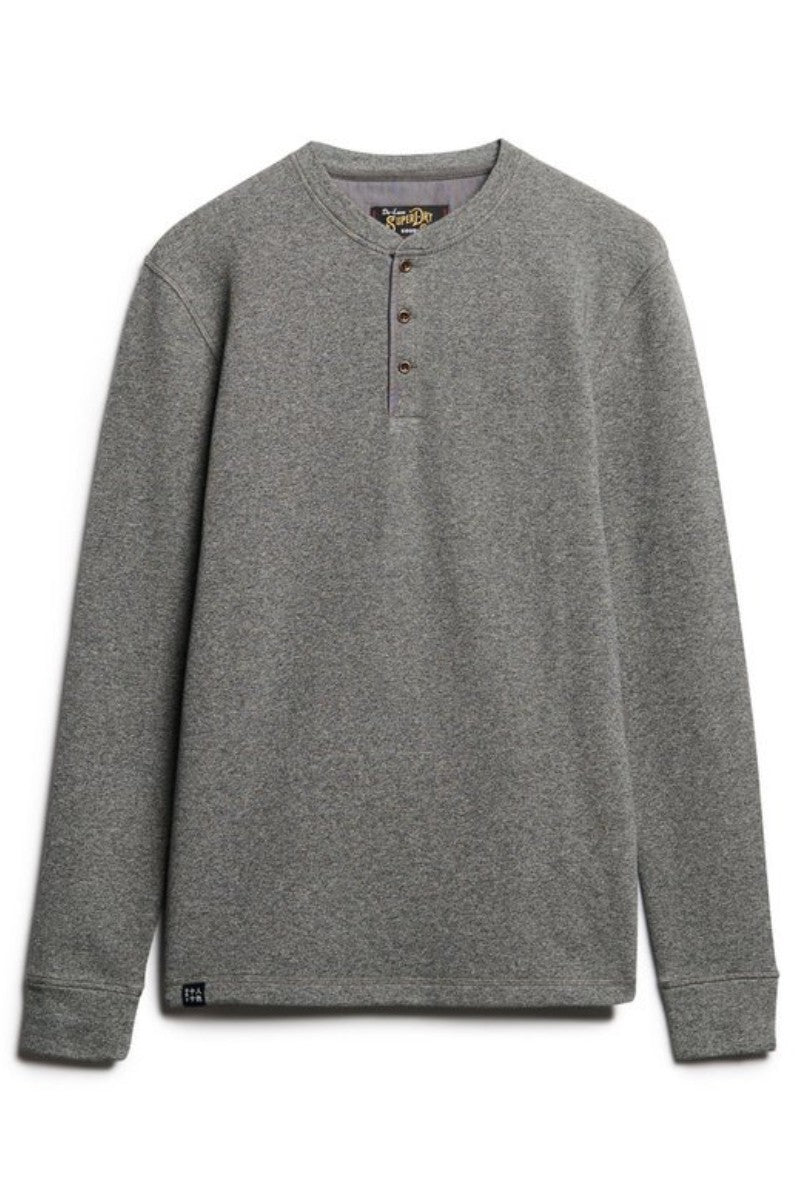 Superdry Merchant Grandad Top Dark Grey