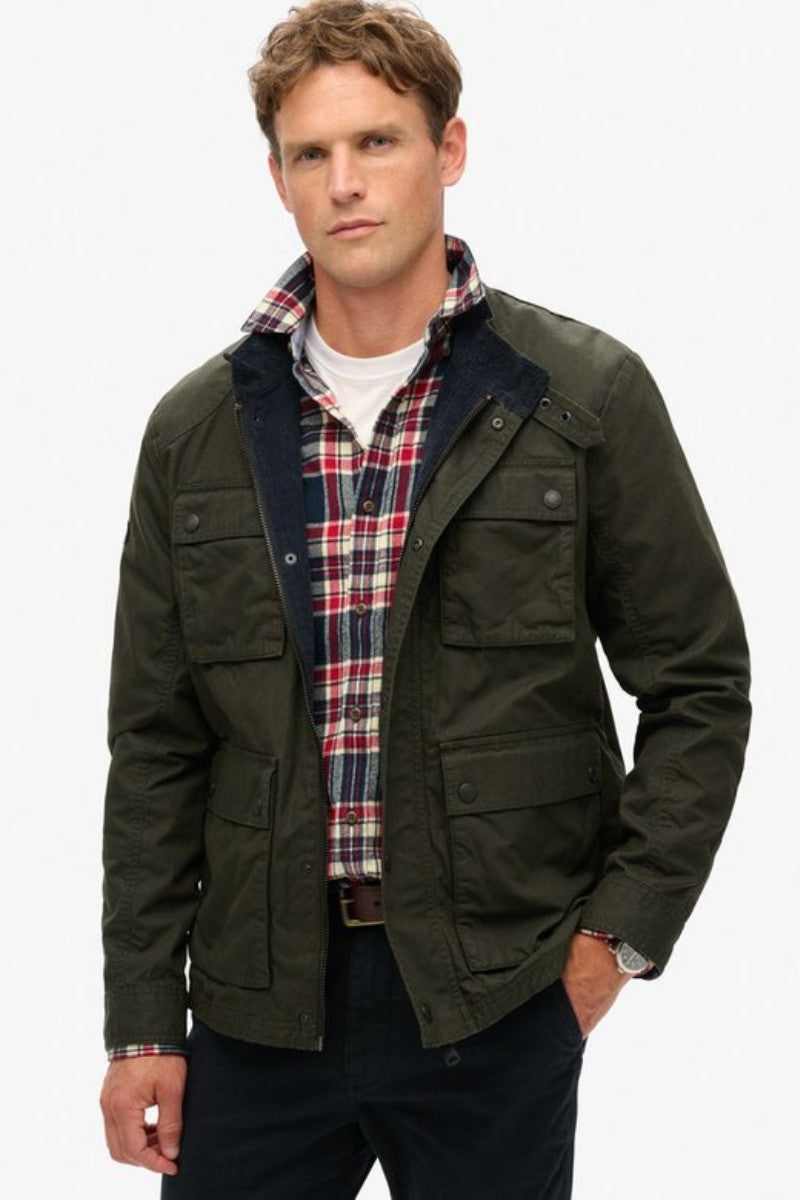 Superdry Merchant Wax Jacket Olive