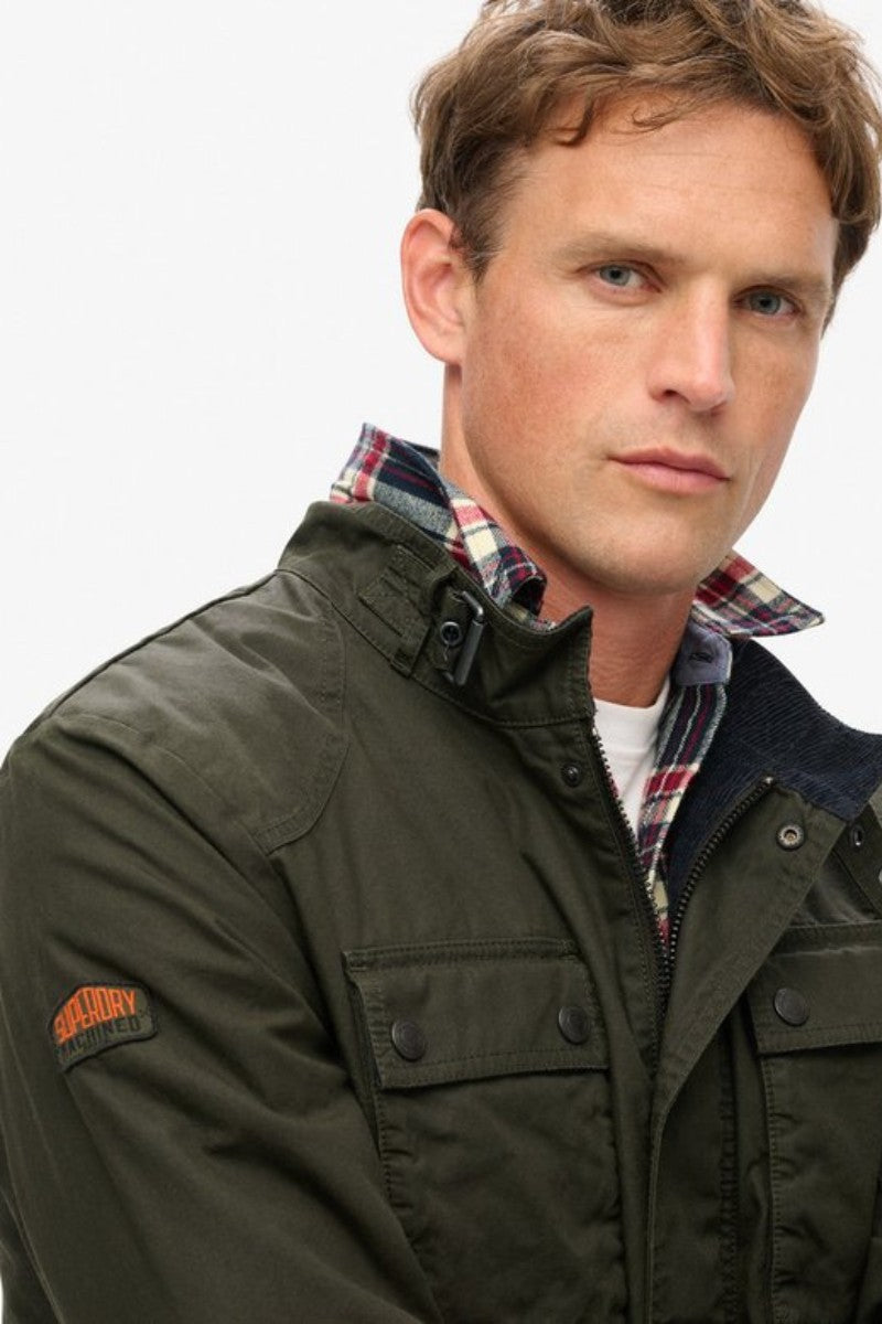 Superdry Merchant Wax Jacket Olive