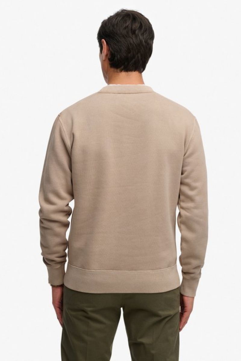 Superdry Micro Logo Crew Beige