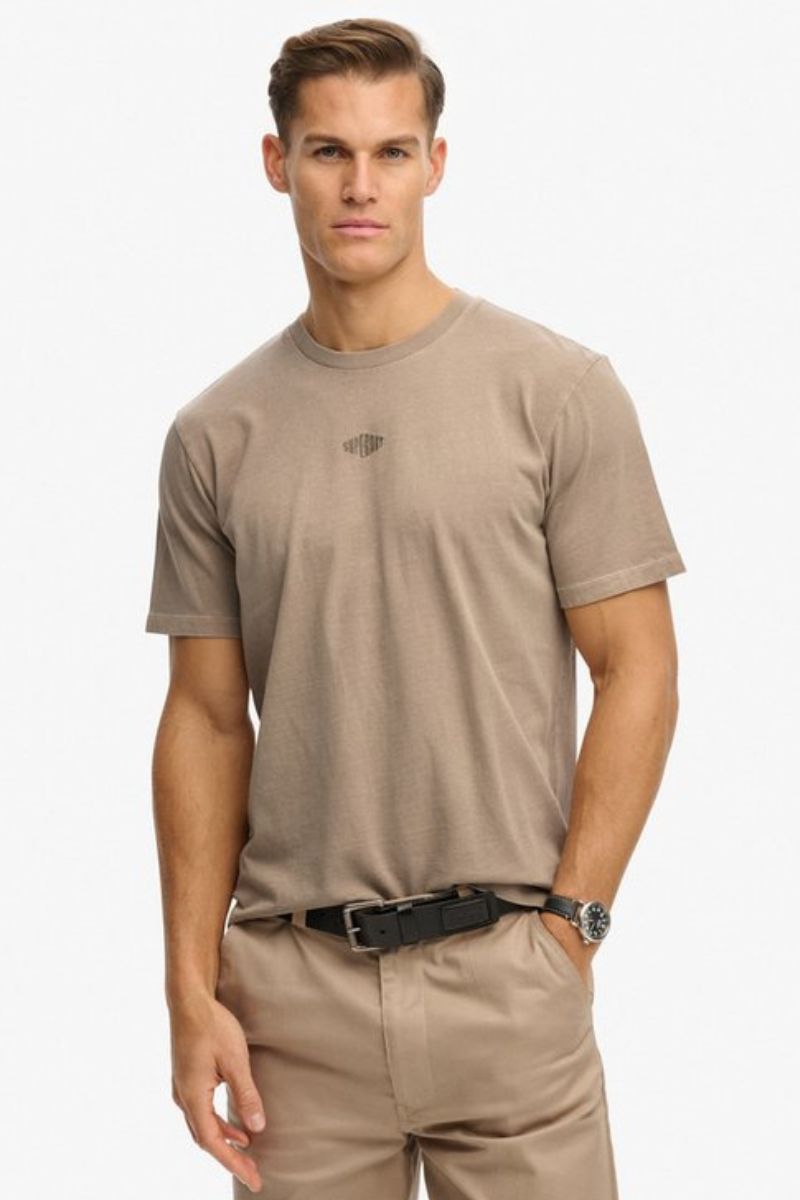 Superdry Micro Logo T-Shirt Beige