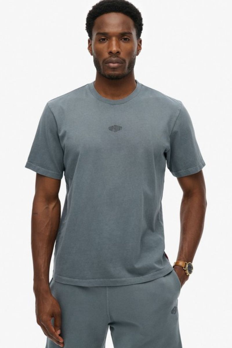 Superdry Micro Logo T-Shirt Stormy