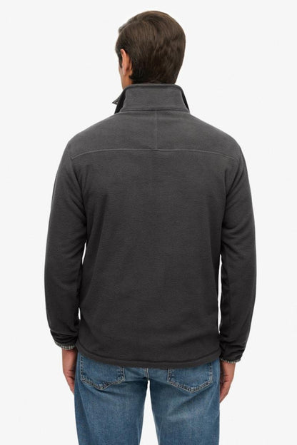 Superdry Polar Fleece Half Zip Jumper Charcoal