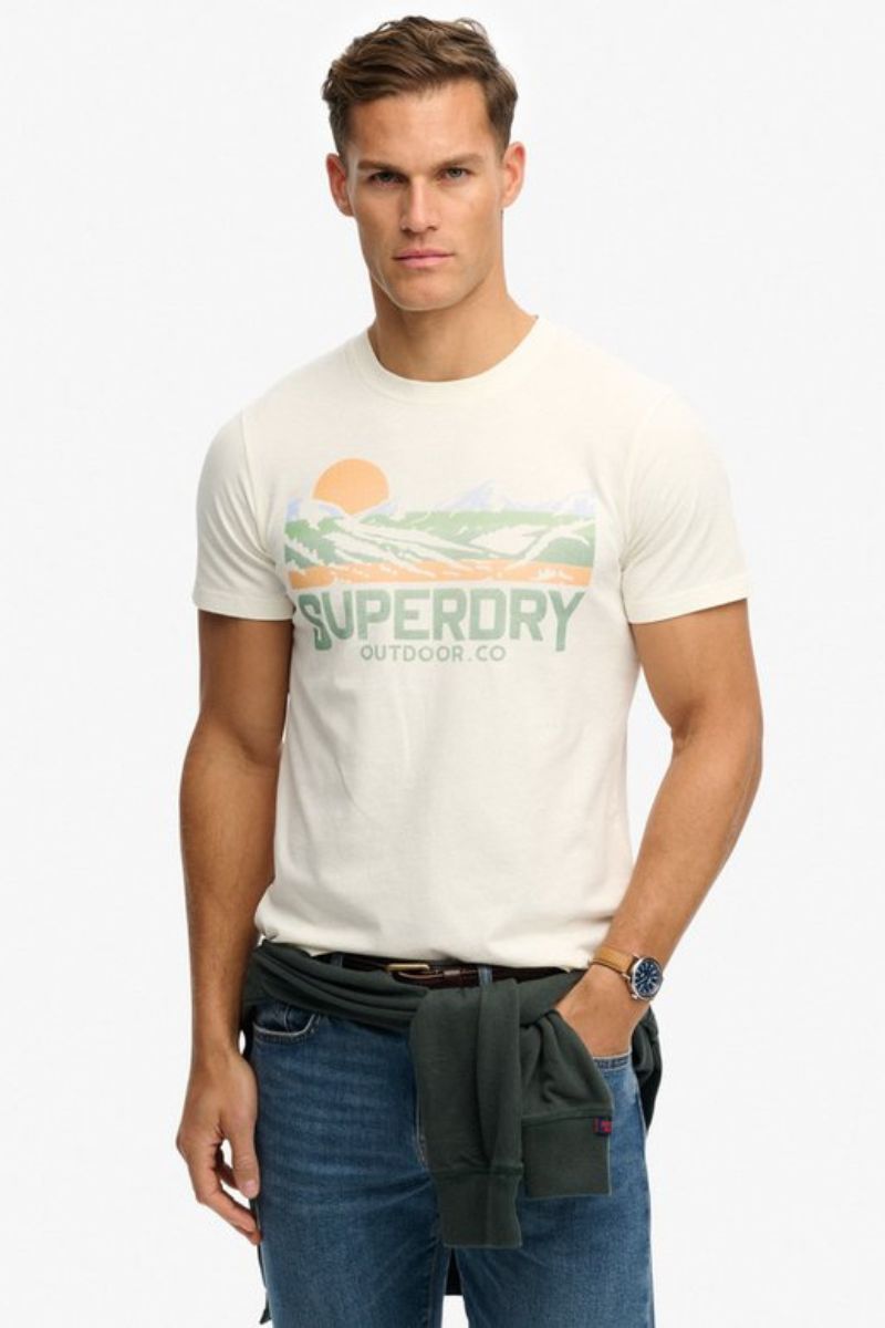 Superdry Outdoors Relaxed T-Shirt Off White