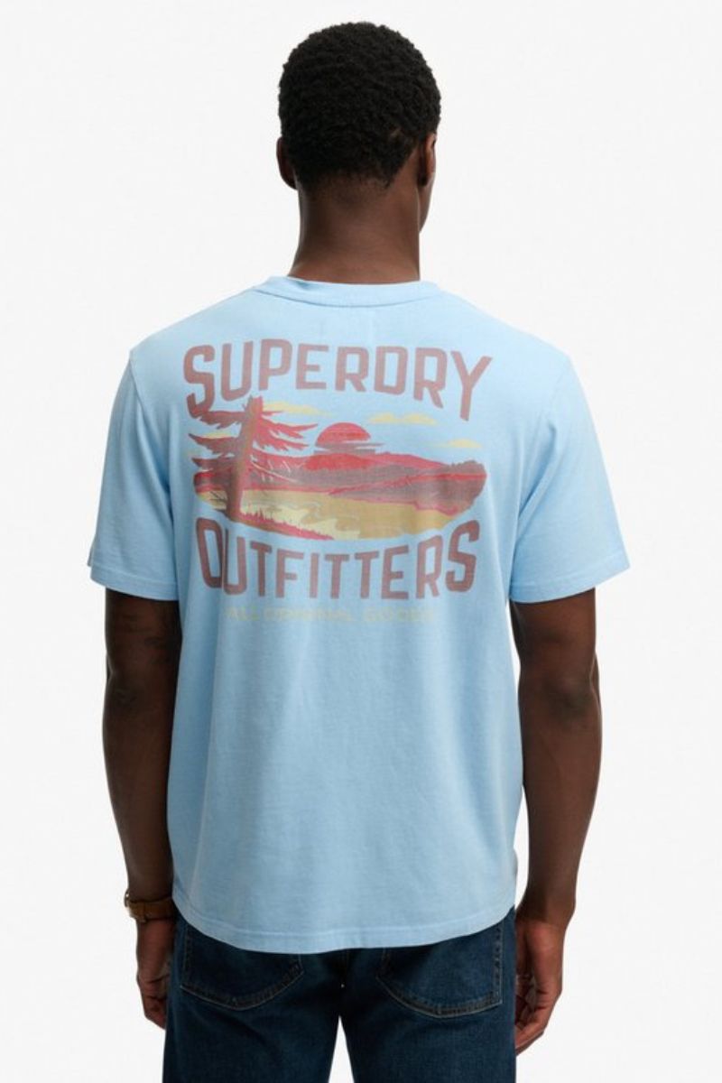 Superdry Outdoors Relaxed T-Shirt Seafoam Blue