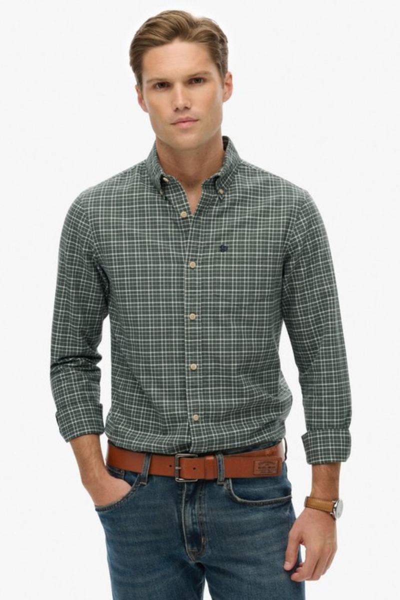 Superdry Premium Check Shirt Green