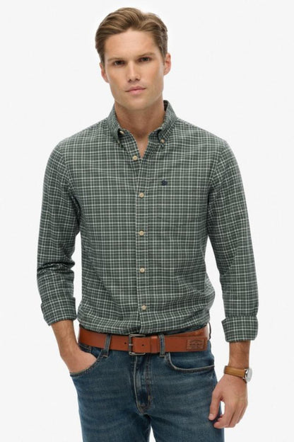 Superdry Premium Check Shirt Green