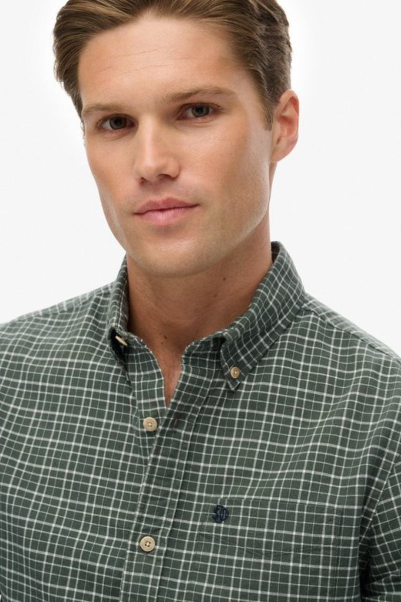 Superdry Premium Check Shirt Green