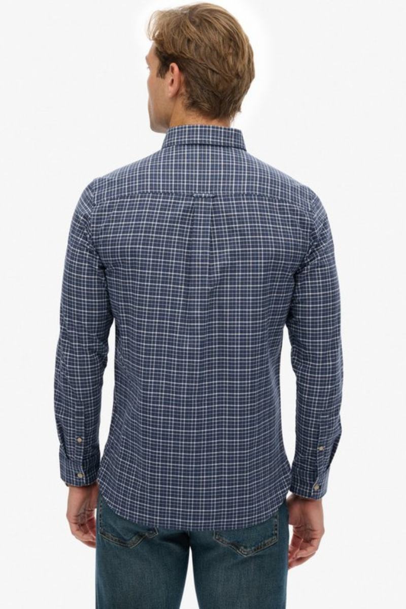 Superdry Premium Check Shirt Navy