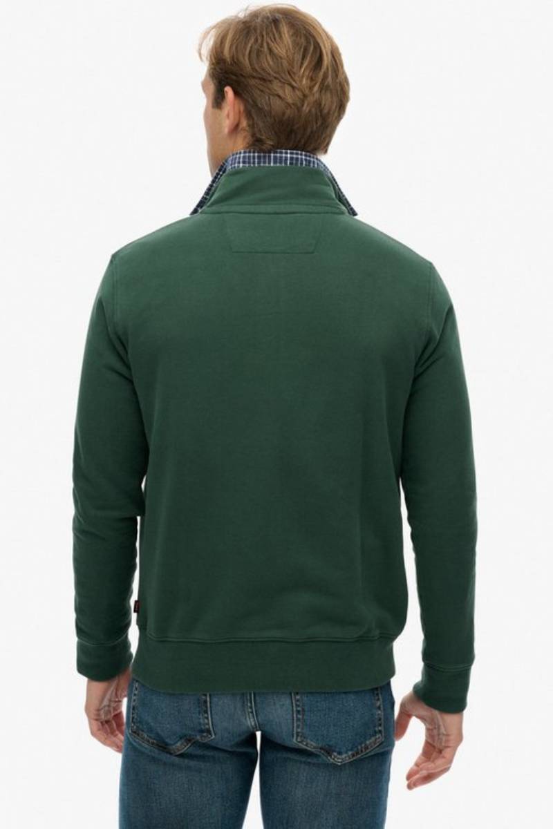 Superdry Preppy Half Zip Sweatshirt Green