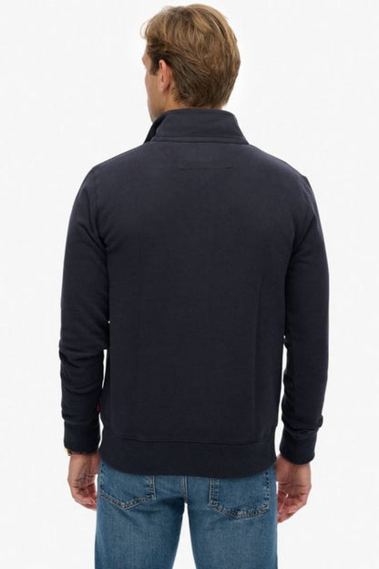 Superdry Preppy Half Zip Sweatshirt Navy