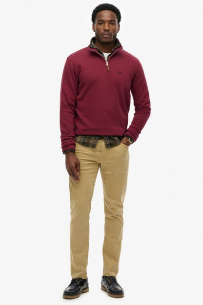 Superdry Preppy Half Zip Sweatshirt Red