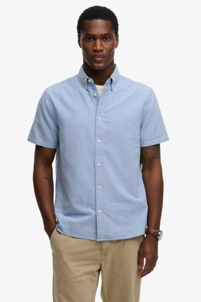 Superdry Preppy Oxford SS Shirt Sky Chambray