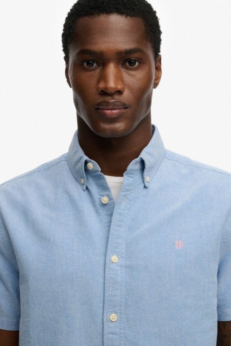 Superdry Preppy Oxford SS Shirt Sky Chambray