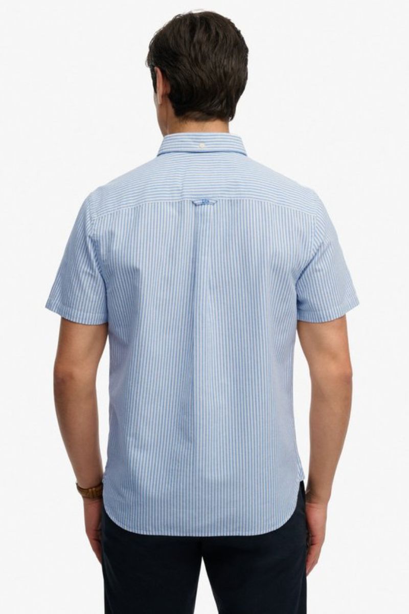 Superdry Preppy Oxford SS Shirt Sky Stripe