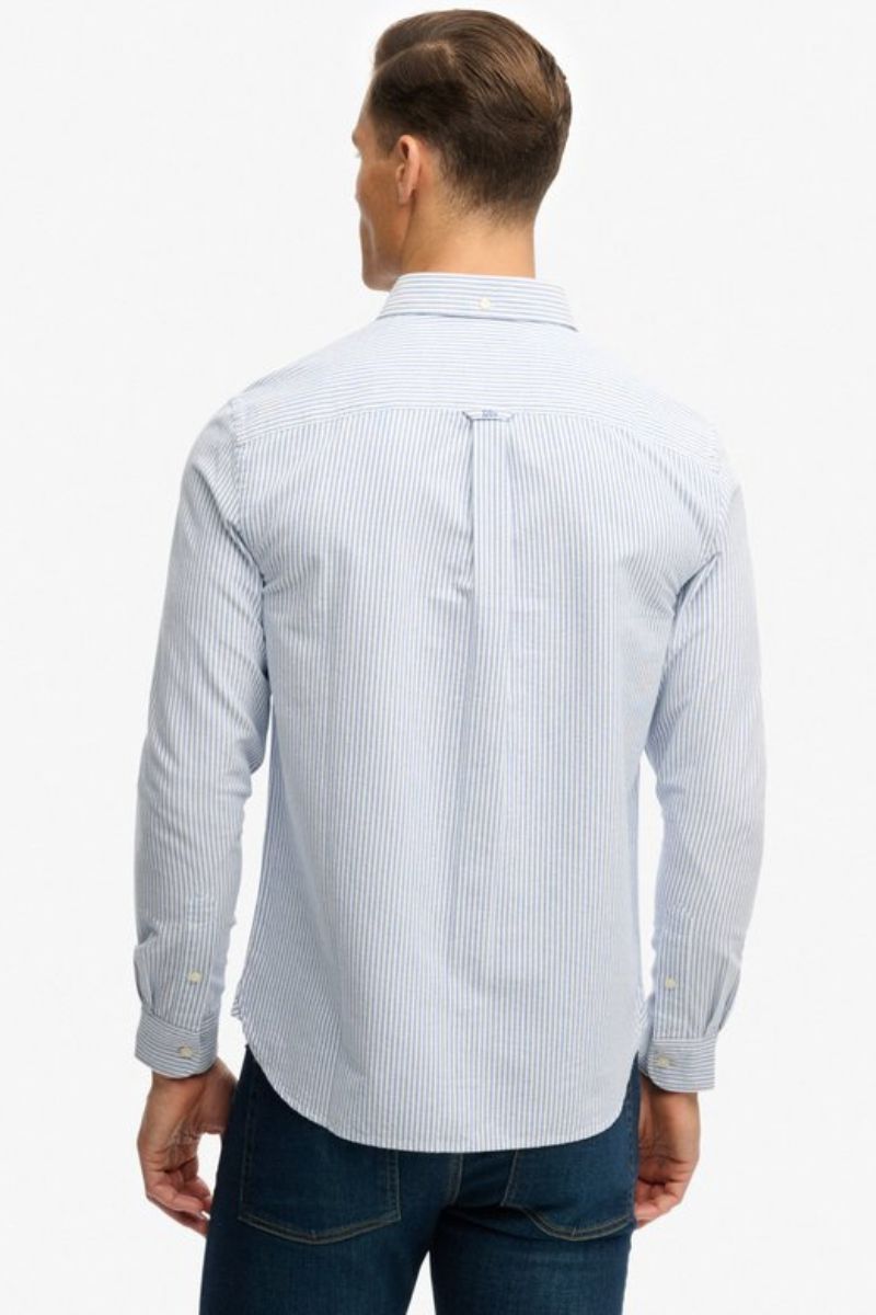 Superdry Preppy Oxford Shirt Blue Stripe