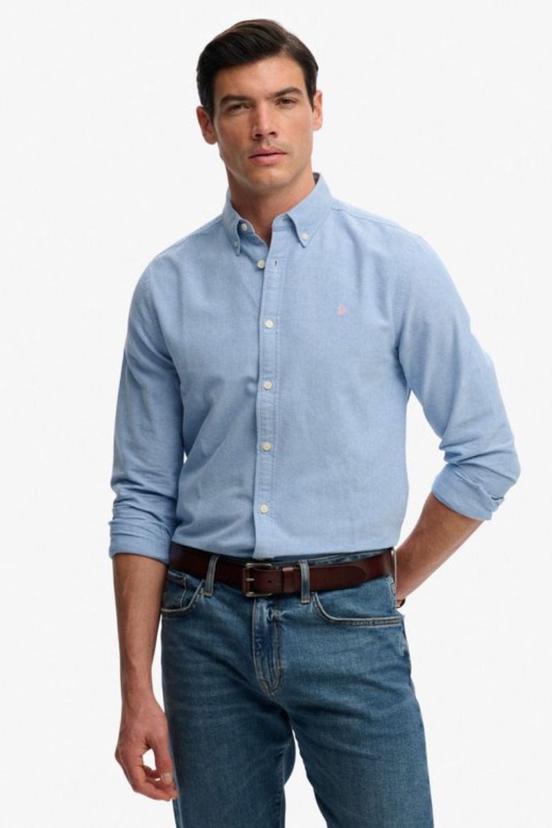 Superdry Preppy Oxford Shirt Blue Chambray