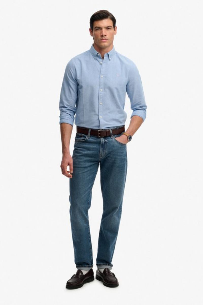 Superdry Preppy Oxford Shirt Blue Chambray