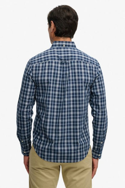 Superdry Preppy Poplin Shirt Navy Check
