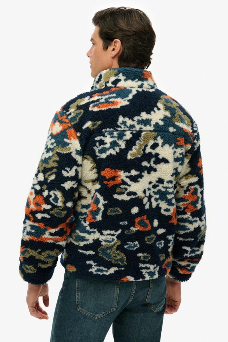 Superdry Printed Fleece Zip Lichen